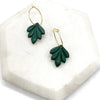 Evergreen Clay Flourish Hoop Earrings