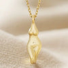 Gold Chain Necklace With Pearl Pendant