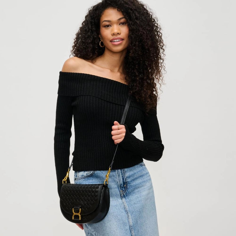 Carey Studded Clutch in Black by Urban Expressions