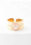 Lovable Rose Quartz Adjustable Ring by Starfish Project