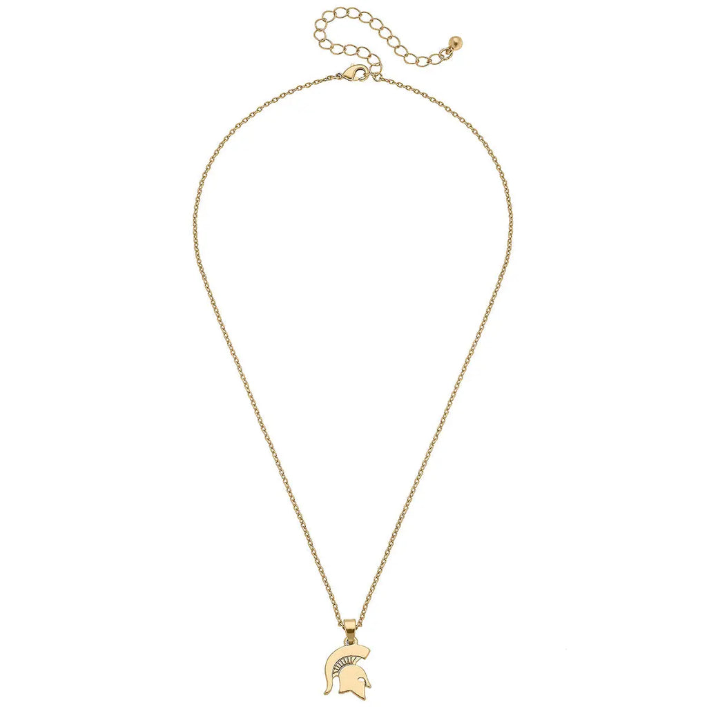 Michigan State University Spartans 24K Gold Plated Pendant Necklace
