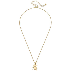 Michigan State University Spartans 24K Gold Plated Pendant Necklace