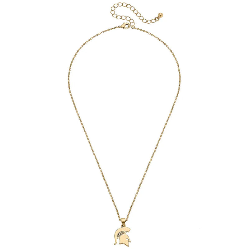 Michigan State University Spartans 24K Gold Plated Pendant Necklace