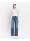 On Target Super High Rise Wide Leg Denim by Flying Monkey