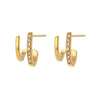 Temperament Dual Loop Earring in Gold or Silver