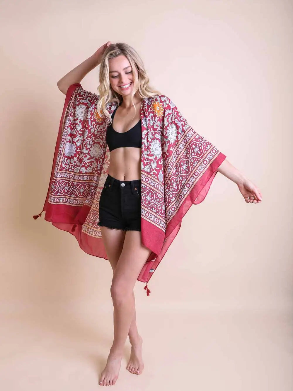 Tess Tapestry Tassel Kimono