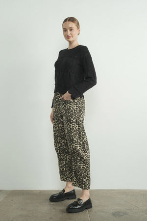 Suzie Animal Print Barrel Pant