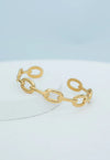 Square Gold Flake Acrylic Statement Earrings