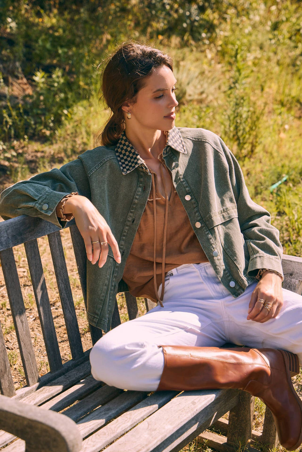 Meg Timeless With A Twist Mineral Washed Cotton Twill Jacket