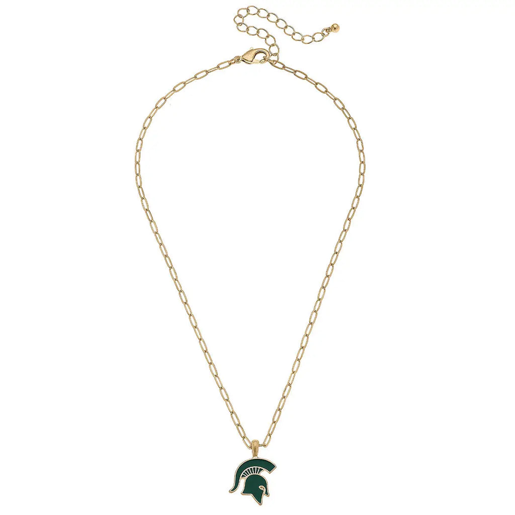 Michigan State University Spartans Enamel Pendant Necklace