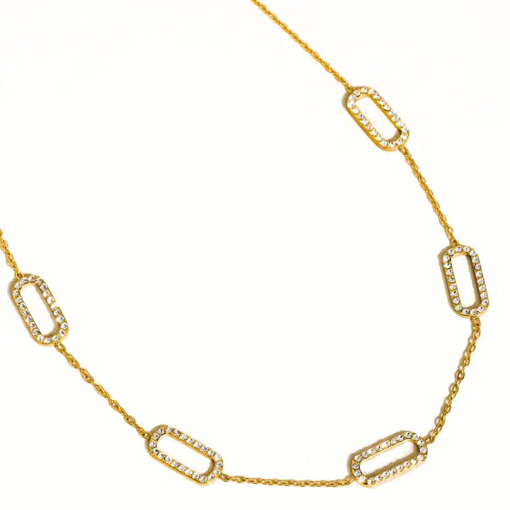 Burnisse 18K Gold Non-Tarnish Dainty Chain Necklace