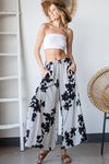 Heidi Leaf Print Pleated Chiffon Skirt