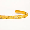 Bastien 18K Gold Non-Tarnish Textured Thin Bangle