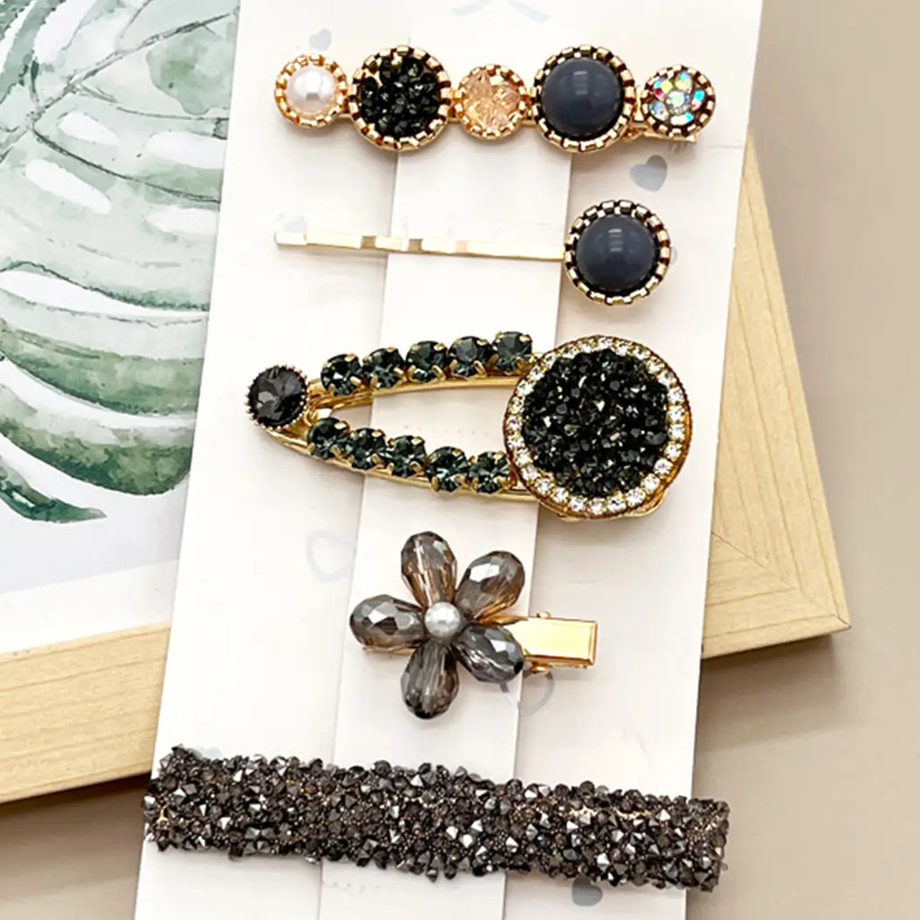 5 Piece Pearl Hair Clips