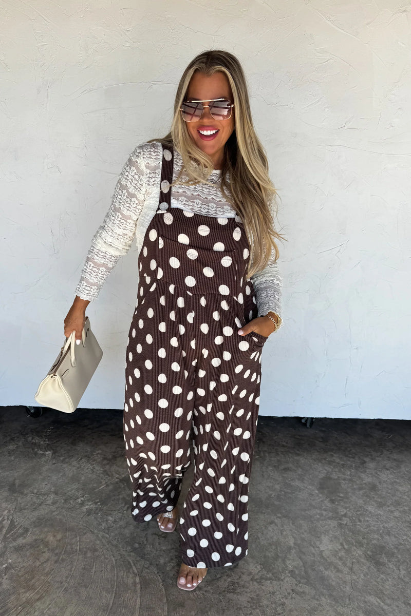 Karli Polka Dot Boho Overalls