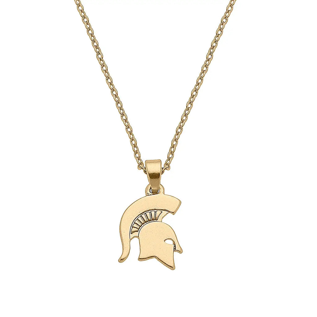 Michigan State University Spartans 24K Gold Plated Pendant Necklace