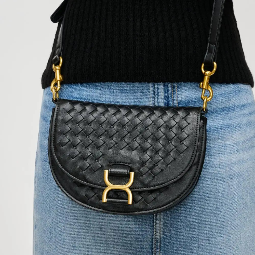 Alise Woven Crossbody in Black by Urban Expressions