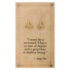 Literary Quotes Mountains Post Earrings