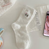 Dog Half Crew Socks in Black or White