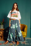 Josie Floral Print Wide Leg Pants by Bucketlist