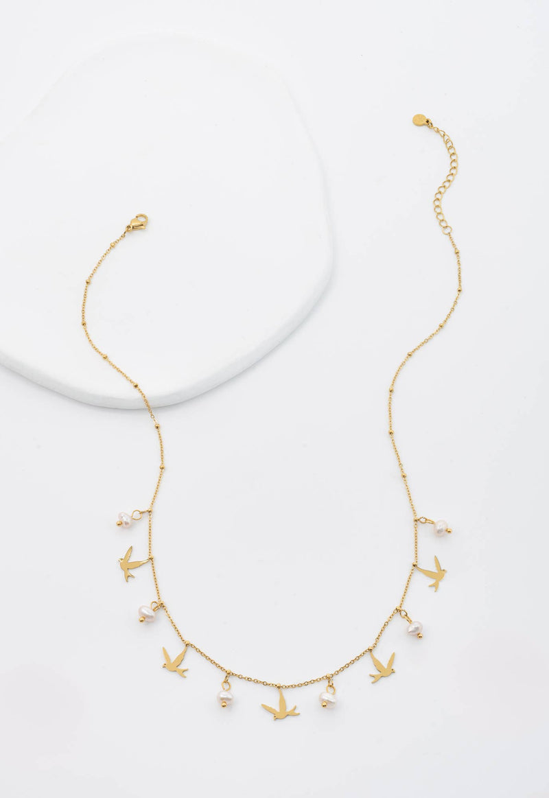 Wings of Hope Pearl Necklace