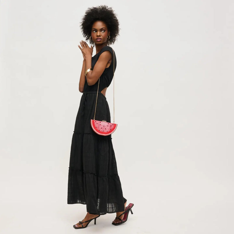 Tabitha Watermelon Crystal Evening Bag by Urban Expressions