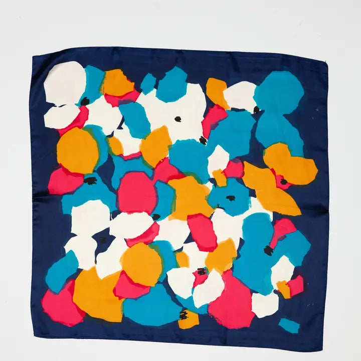 Color Block Silky Bandana Scarf