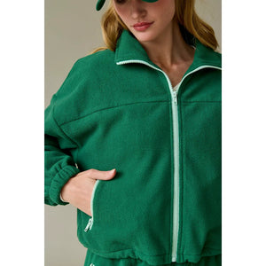 Maya Green Fleece Jacket