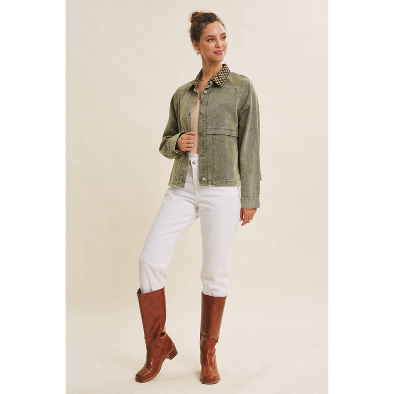 Meg Timeless With A Twist Mineral Washed Cotton Twill Jacket