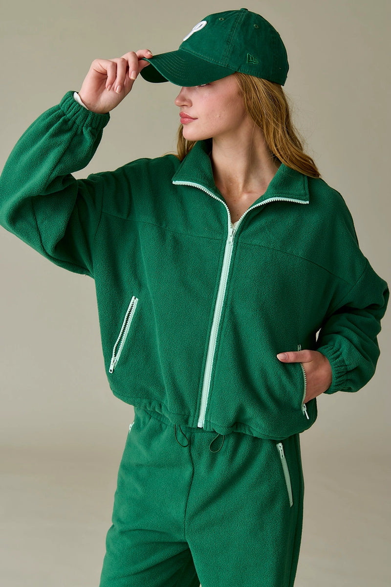 Maya Green Fleece Jacket