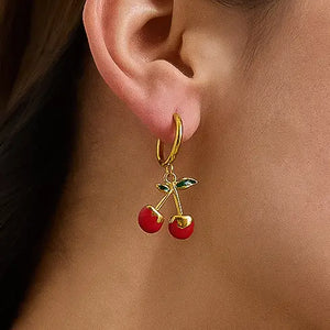 Cherry Drop Earrings