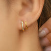 Temperament Dual Loop Earring in Gold or Silver