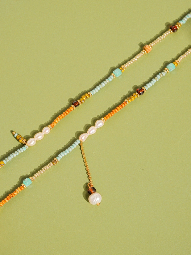 18K Handmade Bohemian Beaded Necklace
