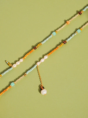 18K Handmade Bohemian Beaded Necklace