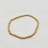 18K Gold Plated Steel Bead Elastic Bracelet in 3mm or 6mm
