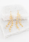 Graceful Willow Zircon and Gold Dangle Earrings by Starfish Project