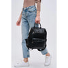 Galloway Vegan Leather Black Backpack by Urban Expressions