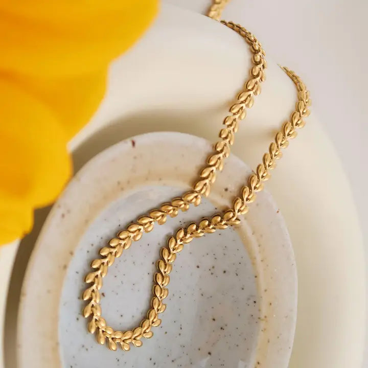 Verna Gold Non-Tarnish Wheat Gold Chain