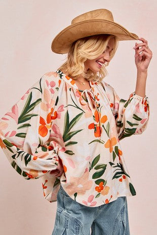 Sammy Textured Rose Knit Top