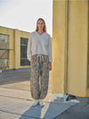 Marla Leopard Print Cotton Pull on Pant by Aaron & Amber