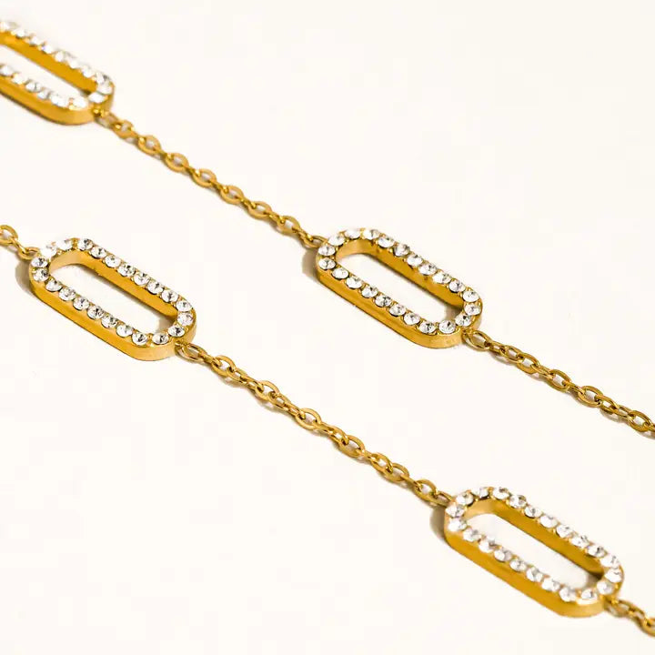 Burnisse 18K Gold Non-Tarnish Dainty Chain Necklace