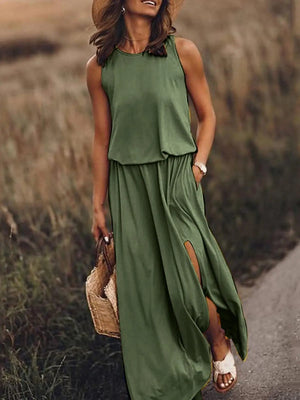 Rosa Maxi Side Slit Dress