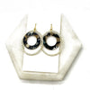 Black White Oval Chandelier Earring