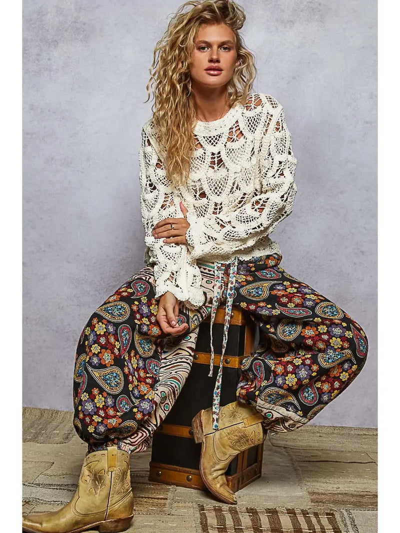 Valentina Long Sleeve Crochet Top by POL
