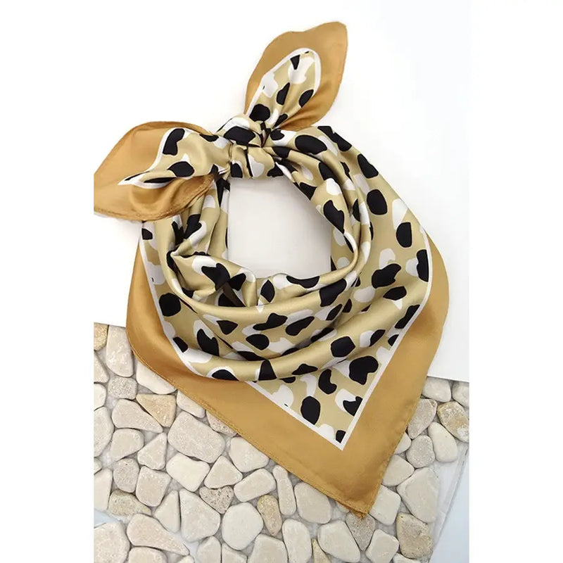 Animal Print Silky Scarf