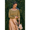 Carrie Soft Button Down Cardigan in Light Olive/Stone