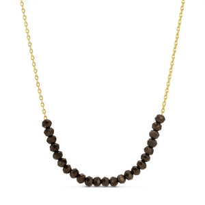 Delicate Crystal Accented Necklace in Black