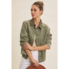Meg Timeless With A Twist Mineral Washed Cotton Twill Jacket