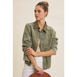 Meg Timeless With A Twist Mineral Washed Cotton Twill Jacket