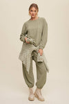 Waffle Knit Long Sleeve Lounge Set